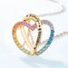 new Nano Colored Zirconium Heart Shaped Pendant Female S925 Sterling Silver Claw Inlaid Colored Gemstone Clavicle Chain Simple And Fashionable_ipsvogv.com