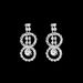 Round Full Diamond Bridal Jewelry Set - Wedding Necklace & Earrings (Korean Style, High-End Sparkle)_ipsvogv.com