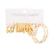 Embedded Pearl Geometry Women's Earrings French Gold Earrings Earnail Set 6-piece Set_ipsvogv.com