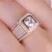 Luxury Mohsang Stone Opening Plated Rose Gold 2 Carat Diamond Wide Edition Group Set With Full Sky Star Men's Ring_ipsvogv.com