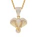 Pendants & Charms Ins New Hot Sale Retro Elephant Head Hip Hop Pendant Gold Micro Inlaid Zircon Animal Hip Hop Jewelry_ipsvogv.com