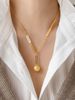 Titanium Steel Gold, High-end Responsive, Frosted Small Gold Ball, Fashionable And Versatile Temperament Necklace,_ipsvogv.com