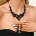 Water Drop Women's Alloy Bridal And Earrings Two-Piece Set New Clavicle Short Necklace Wholesale_ipsvogv.com