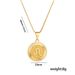 Fashionable 12 Zodiac Symbols Letter Image Graphic Smooth Face Pendant Titanium Steel Necklace_ipsvogv.com