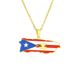 vintage oil drip stainless steel Puerto Rico map flag pendant necklace men and women hot selling accessories new products_ipsvogv.com