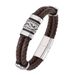 Fashion Woven Bracelet Micro Inlaid High-end Leather Double Rope Stainless Steel Magnetic Buckle Accessory_ipsvogv.com