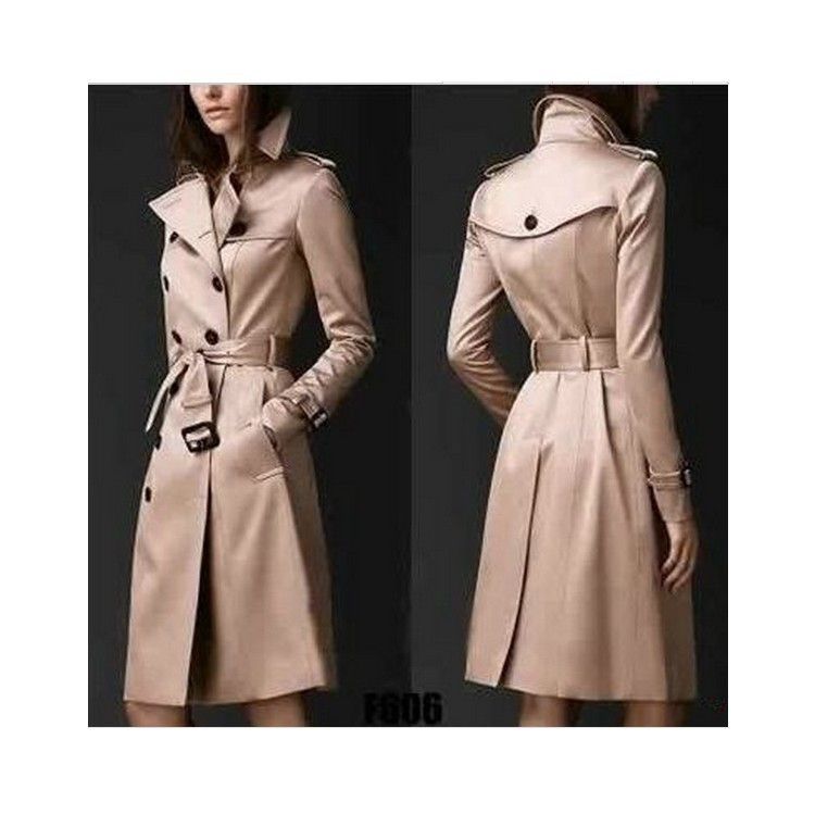 Women's Clothing Fashion Trend Double breasted Slim Long Windbreaker Women_ipsvogv.com