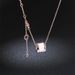 Titanium Steel Necklace, Man Waist, Black Ceramic Rose Gold, Little Figure Pendant, Female Collar Chain, Gold Wrapped,_ipsvogv.com