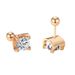Classic Rose Gold Screw For Women Moissanite Bull Head Earrings Hollow Sier Jewelry_ipsvogv.com
