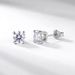 Simple Four Claw Inlaid D Color 1 Carat Moissanite Earrings S925 Silver Brilliant Moissanite Earrings Fashion_ipsvogv.com