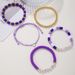 Purple Polymer Clay Bracelet Letter Beaded Friendship Bracelet Taylor Music Fan Couple Love Bracelet_ipsvogv.com