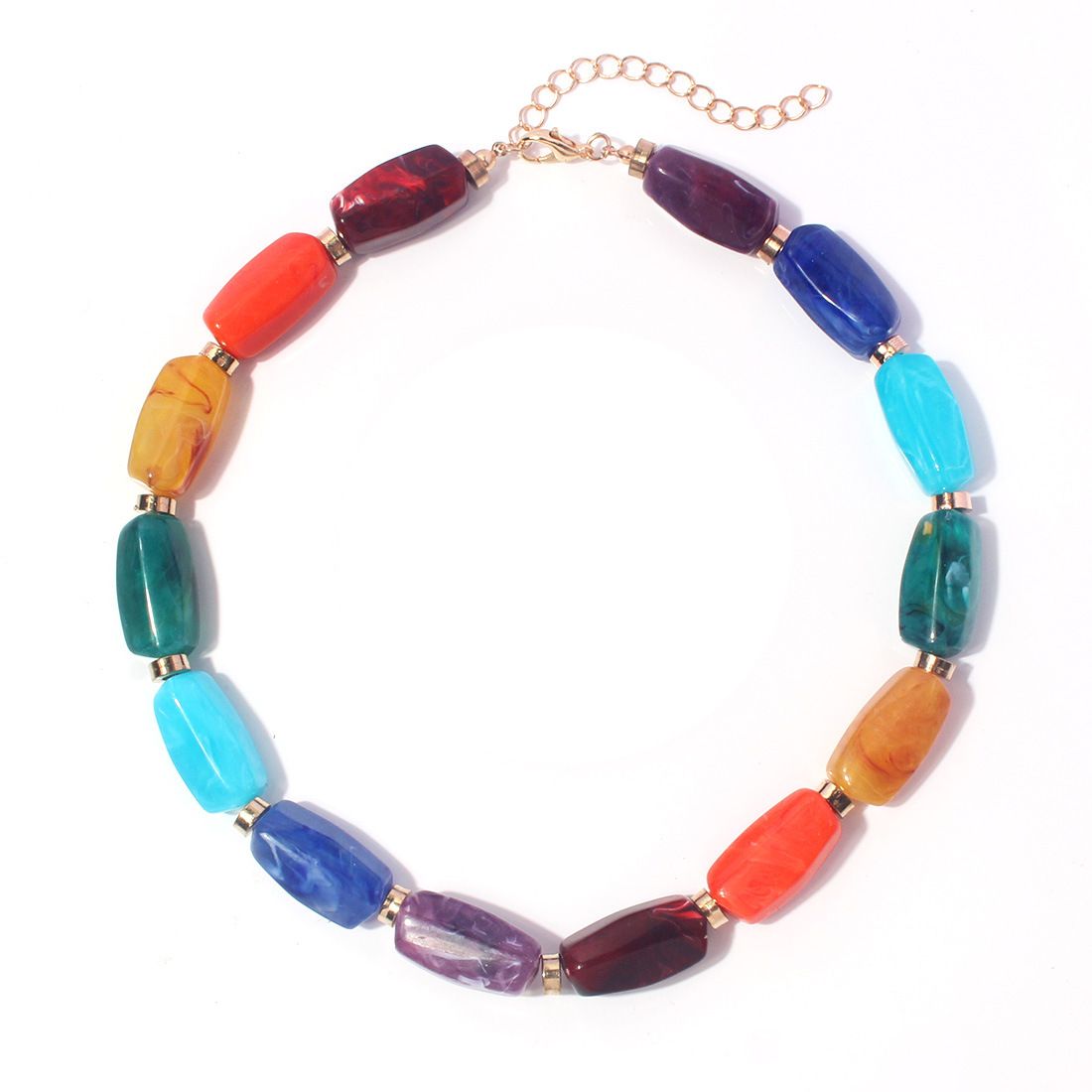 Fashion Simple Niche Mixed Color Necklace Creative Personality Clavicle Necklace Female_ipsvogv.com