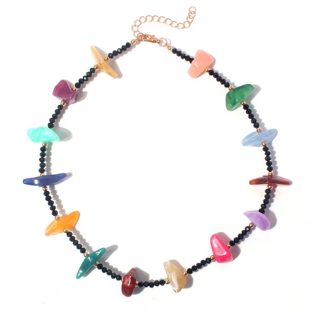 Personality Dopamine Hot Girl Design Sense Fashion Color Irregular Gravel Clavicle Chain_ipsvogv.com