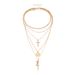 Queen head portrait pendant necklace for women Temperament multi layer rose necklace_ipsvogv.com
