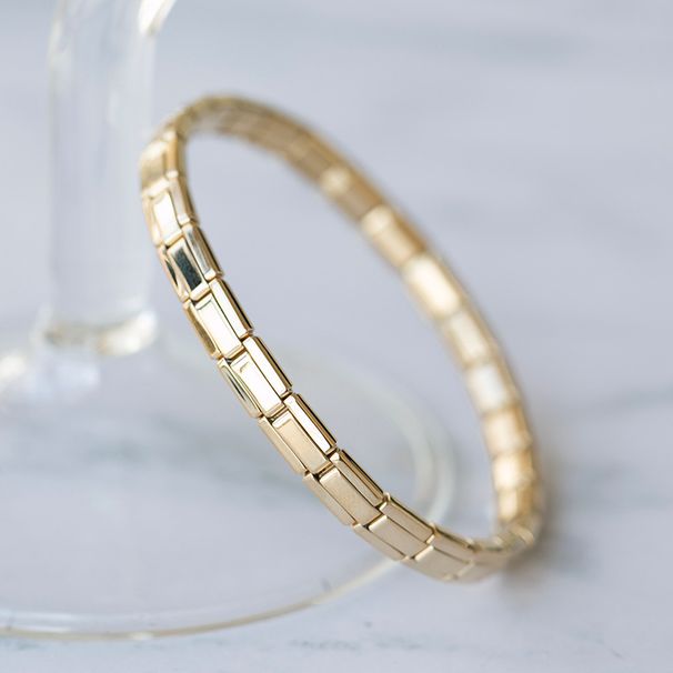 Women's Jewelry Metal Strap Elastic Bracelet Gold Pigment Ring Simple Fashion All Match High End_ipsvogv.com