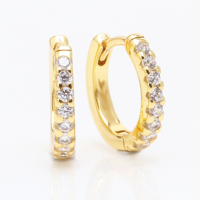 Women's Jewelry Gold Plated Sparkling Hug Earrings Fashionable Niche Design Circle High End Earrings_ipsvogv.com