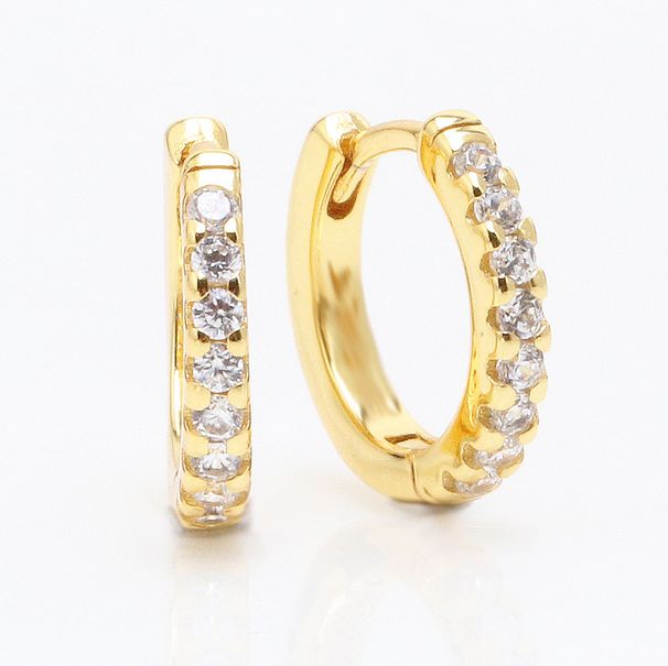 Women's Jewelry Gold Plated Sparkling Hug Earrings Fashionable Niche Design Circle High End Earrings_ipsvogv.com