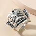 Retro creative opening adjustable human face mask ring punk hip hop niche alloy ring men and women_ipsvogv.com
