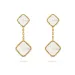 earring Clover Designer Studs Ear Clip Mother Of Pearl Mid Size 1.5cm Ladies Earring Sterling Sier Ear Ring For Women_ipsvogv.com