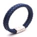 Minimalist Personality Double Layer Genuine Leather Rope Men And Women Couple Titanium Steel Retro Hand Jewelry Braided Magnet Bracelet_ipsvogv.com