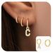 Women’s Jewelry Set Fashion Hot Sale Real Gold Brass Electroplating Simple Temperament English Letters Micro Inlaid Zircon Earrings_ipsvogv.com