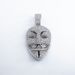 Hot-selling Guy Fawkes Mask V-word Vendetta Male Main Mask Alloy Pendant Full Of Diamonds Cuban Chain_ipsvogv.com