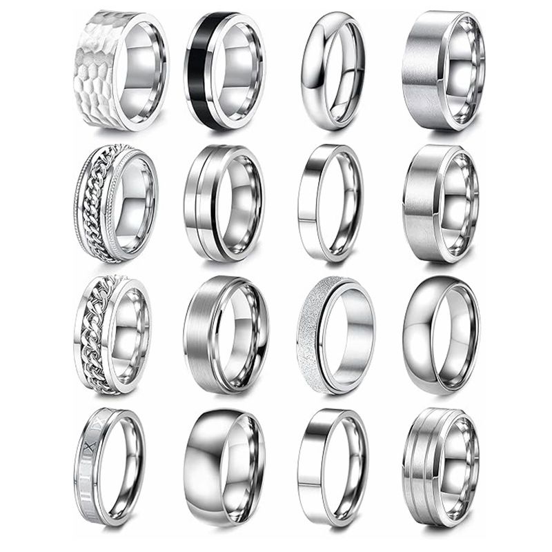 2024 New Jewelry Set Titanium Steel Men's Ring Vacuum Plated Without Fading_ipsvogv.com