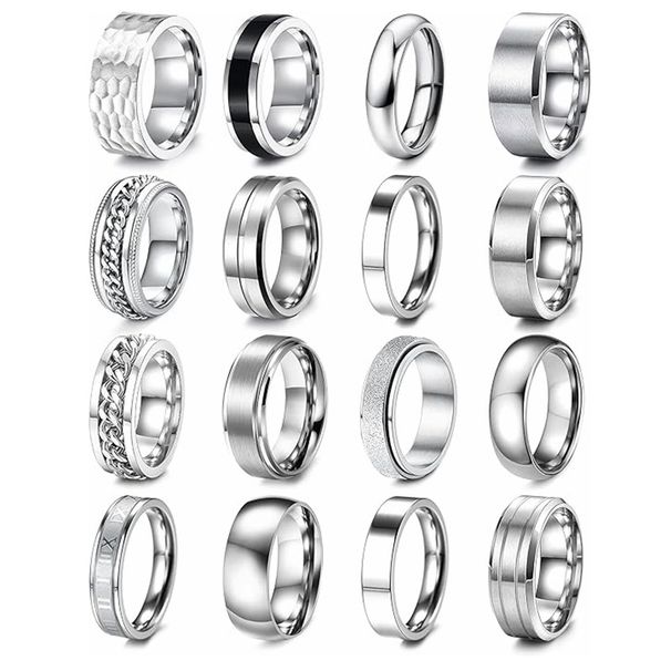 2024 New Jewelry Set Titanium Steel Men's Ring Vacuum Plated Without Fading_ipsvogv.com