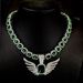 Men’s Jewelry Set Fashion Light Luxury Niche Men And Women Fashion Angel Wing Pendant Ins Wings Pendant Emerald Hip Hop Rock Candy Cuban Chain_ipsvogv.com