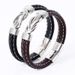 Fashion Commuter Men's Leather Alloy Magnetic Twist Punk Bracelet_ipsvogv.com