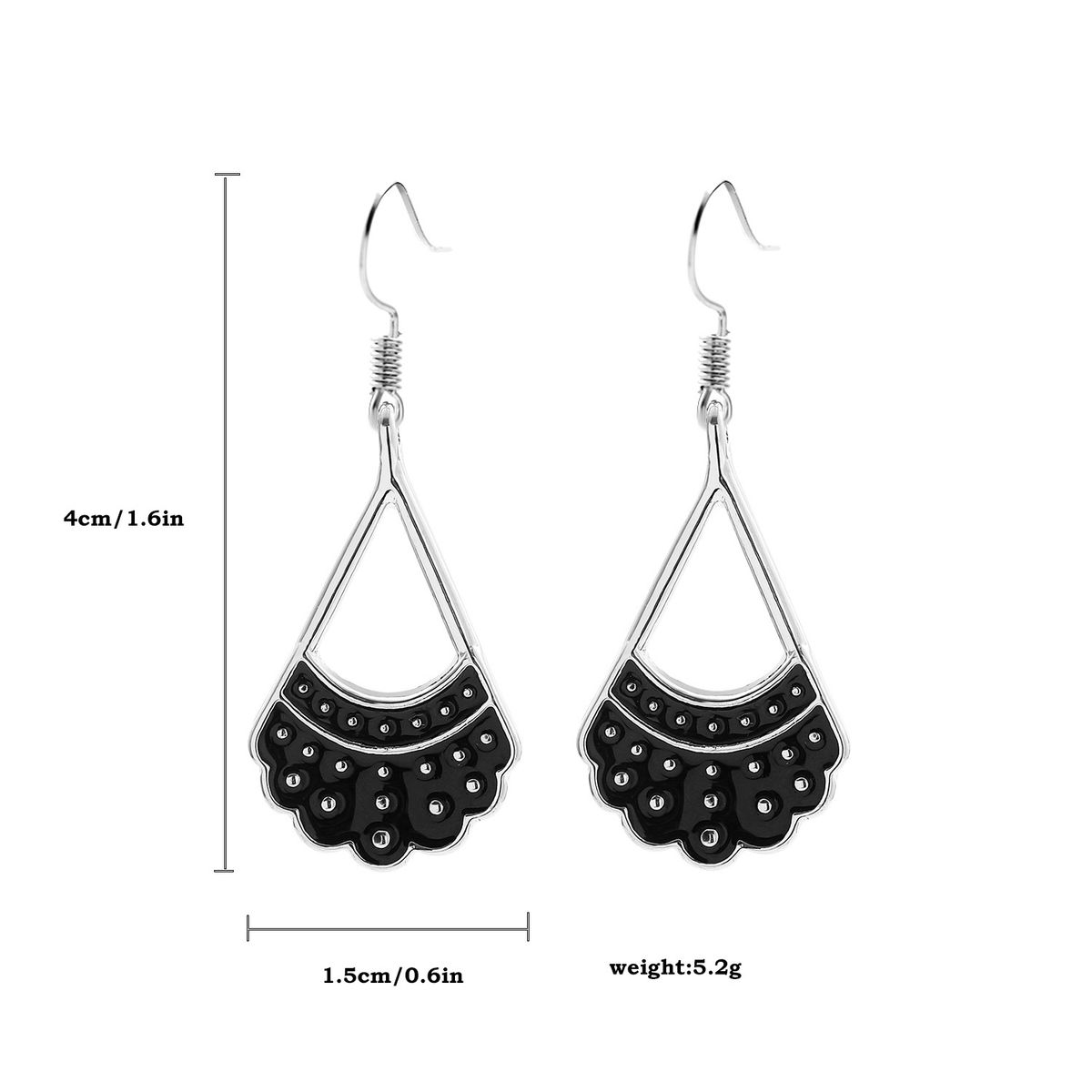 New Female Justice Ginsburg Oil Drop Fan Shaped Cross Alloy Earrings Earrings Standing Earrings_ipsvogv.com