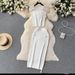 Women's Clothing sleeveless tops all match high waist skirt temperament lady style two piece suit_ipsvogv.com