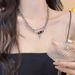 New Niche Design Wrapped Black Cross Splicing Necklace For Men And Women's High-end Bouncing Titanium Steel Collarbone_ipsvogv.com