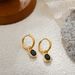 Unisex Copper Plated Diamond Colored Earrings Simple And Fashionable Light Luxury High End Retro Niche Temperament Earrings_ipsvogv.com