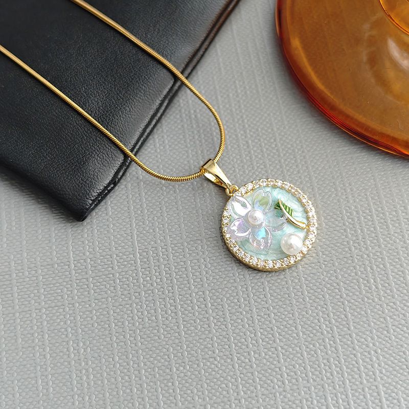 New Oil Painting Titanium Steel Necklace With A Light Luxury And High-end Feel, Korean Version Fashionable Ins Style_ipsvogv.com