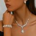 Women’s Jewelry Set Fashion Supply Hot Selling Crystal Rhinestone Jewelry Necklace Set Bridal Wedding Necklace Earrings Bracelet Three Piece Set_ipsvogv.com