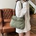 Women's Bag nylon wave quilting bag (L) rhombus shoulder messenger bag (large) casual_ipsvogv.com