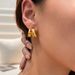 Spot Real Gold Electroplated Titanium Steel Fine Polished Double Layer Exquisite OOTD Gold And Silver Earrings_ipsvogv.com