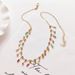 New summer fashion light luxury niche design color fringe zircon collarbone necklace women's jewelry_ipsvogv.com