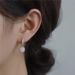 S Pure Silver Mosang Stone Square Bag Earrings, Heavy Industry, fading, Non Allergic, D-color, Light Luxury, No Picking_ipsvogv.com