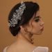 Bridal Handmade Crystal Hair Comb For Brides, Wedding Hair Accessories With Rhinestones, Elegant Wave Design Hair Jewelry Comb Accessories_ipsvogv.com