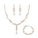 Luxurious Jewelry Brides: Necklace, Earrings, Bracelet Three-Piece Set For Wedding And Party Accessories_ipsvogv.com