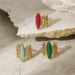 Women’s Jewelry Set Fashion Retro Natural Stone Ring Female Versatile Simple High End Hand Jewelry Stainless Steel Gold Plated Open Ring_ipsvogv.com