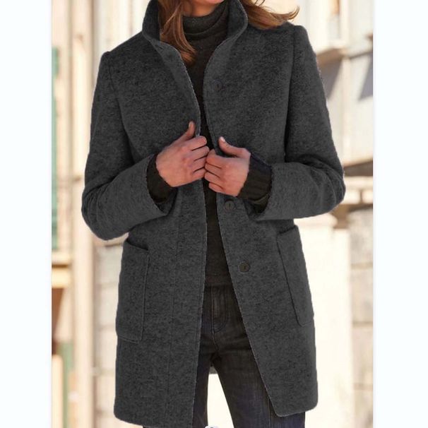 Women's vintage button-up woolen coat_ipsvogv.com