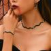 Women’s Jewelry Set Fashion Halloween Four Piece Set For Women Necklace Bracelet Earrings Wedding Jewelry Set Exquisite Rhinestone Bridal Accessories_ipsvogv.com