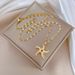 【 】 Rotating Sea Star Light Luxury Charm Gorgeous Full Diamond Necklace Women's Versatile Clavicle Titanium Steel Chain_ipsvogv.com