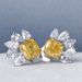 Cao Shi's New Zircon Yellow Diamond Inlaid With Water Drop Luxurious Exquisite Craft Lace Earrings For Women_ipsvogv.com