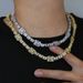 New Men And Women Hip Hop Necklace Inlaid Square Zircon Tennis Chain Gold And Silver Jewelry_ipsvogv.com