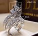 Cao Shi Layer Micro Zircon Set Luxury Party Hand With Hollow Design Double Ring_ipsvogv.com