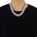 Meisa New Hip Hop 18MM Four Row Zircon Diamond Cuban Chain Personality Trend Necklace Men's Micro Inlaid Hip Hop Chain_ipsvogv.com